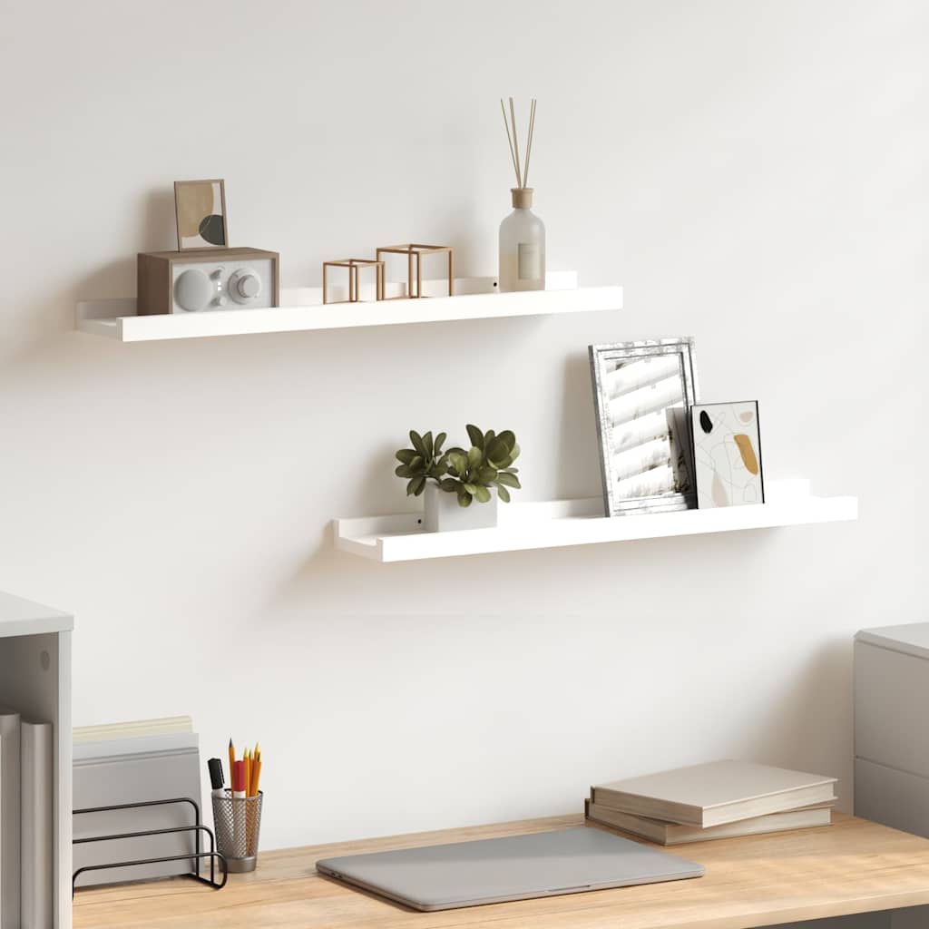 Vidaxl fotoplanken 2 st 60x9x3 cm mdf wit