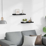 Vidaxl fotoplanken 2 st 40x9x3 cm mdf zwart