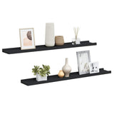Vidaxl fotoplanken 2 st 80x9x3 cm mdf zwart