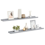 Vidaxl fotoplanken 2 st 80x9x3 cm mdf grijs