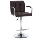 Vidaxl barstoelen 2 st kunstleer bruin
