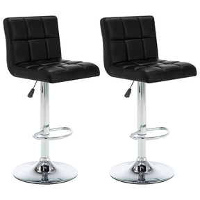 Vidaxl barstoelen 2 st kunstleer zwart
