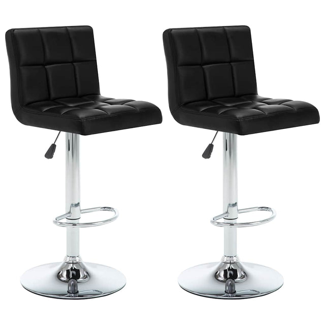 Vidaxl barstoelen 2 st kunstleer zwart