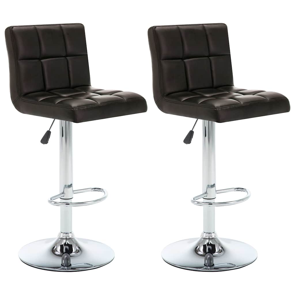 Vidaxl barstoelen 2 st kunstleer bruin