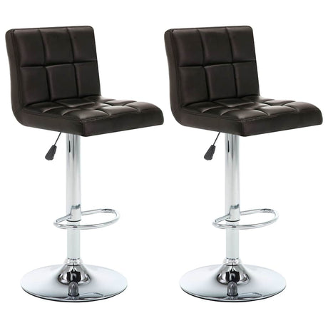 Vidaxl barstoelen 2 st kunstleer bruin