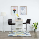 Vidaxl barstoelen 2 st kunstleer bruin