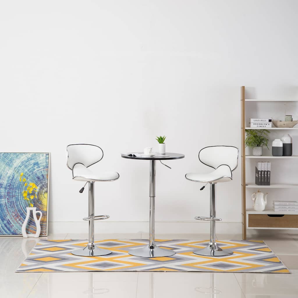 Vidaxl barstoelen 2 st kunstleer wit