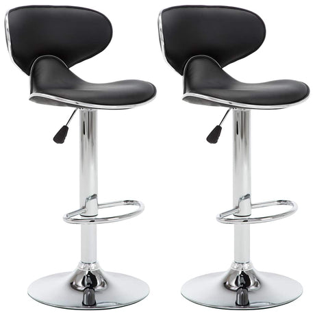 Vidaxl barstoelen 2 st kunstleer zwart