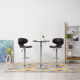 Vidaxl barstoelen 2 st kunstleer bruin