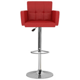 Vidaxl barstoelen 2 st kunstleer rood