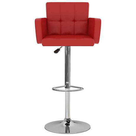 Vidaxl barstoelen 2 st kunstleer rood