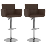 Vidaxl barstoelen 2 st kunstleer bruin