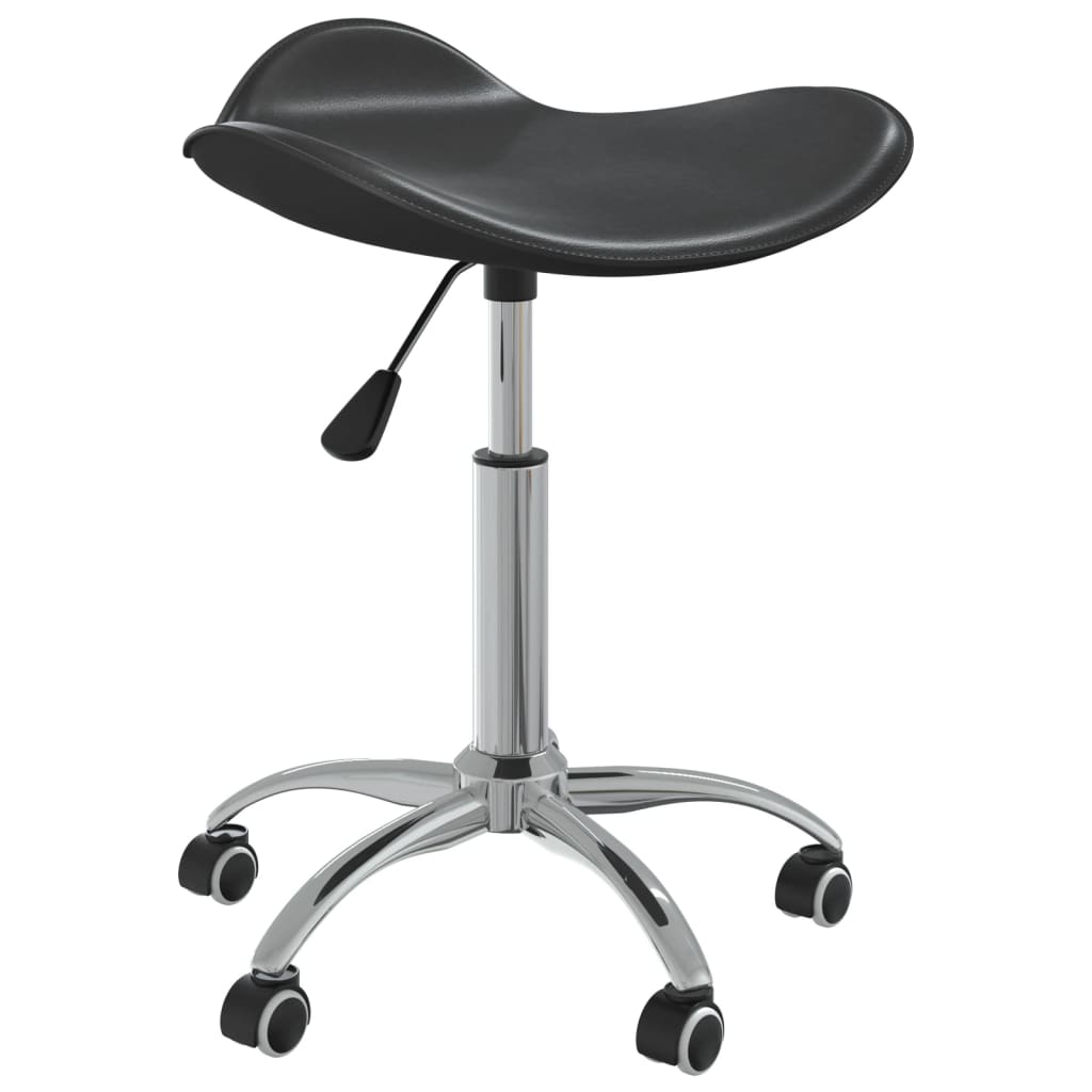 Vidaxl Salon Stool Umetno usnjeno črno