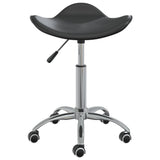 Vidaxl Salon Stool Umetno usnjeno črno