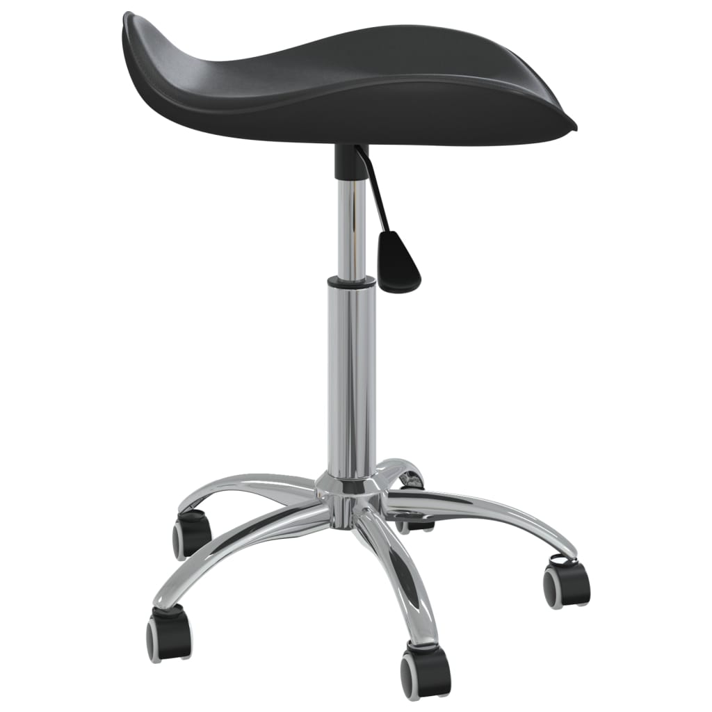 Vidaxl Salon Stool Umetno usnjeno črno