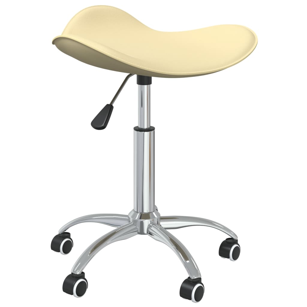 Tabouret de salon vidaxl crème en cuir artificiel -colore