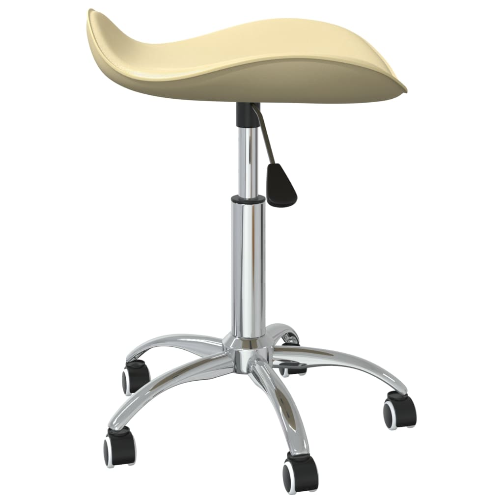 Tabouret de salon vidaxl crème en cuir artificiel -colore