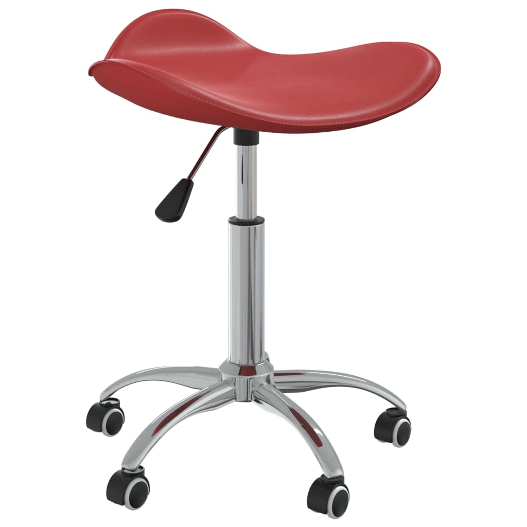 Tabouret de salon vidaxl vin en cuir artificiel rouge