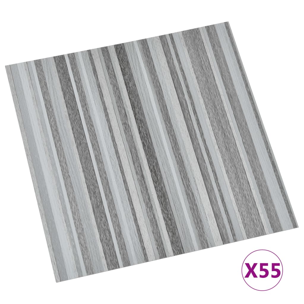 Vidaxl Floonal -desky Self -Adhesive 55 ST 5,11 m² PVC světle šedá