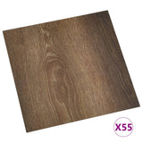 Tablas de piso Vidaxl autoadhesivo 55 st 5.11 m² PVC Brown