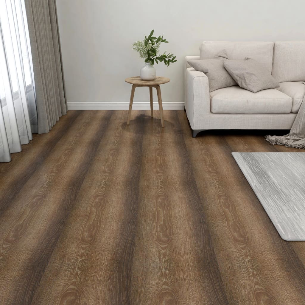 Vidaxl Floorboards Self -Adhesive 55 ST 5,11 m² PVC hnědá