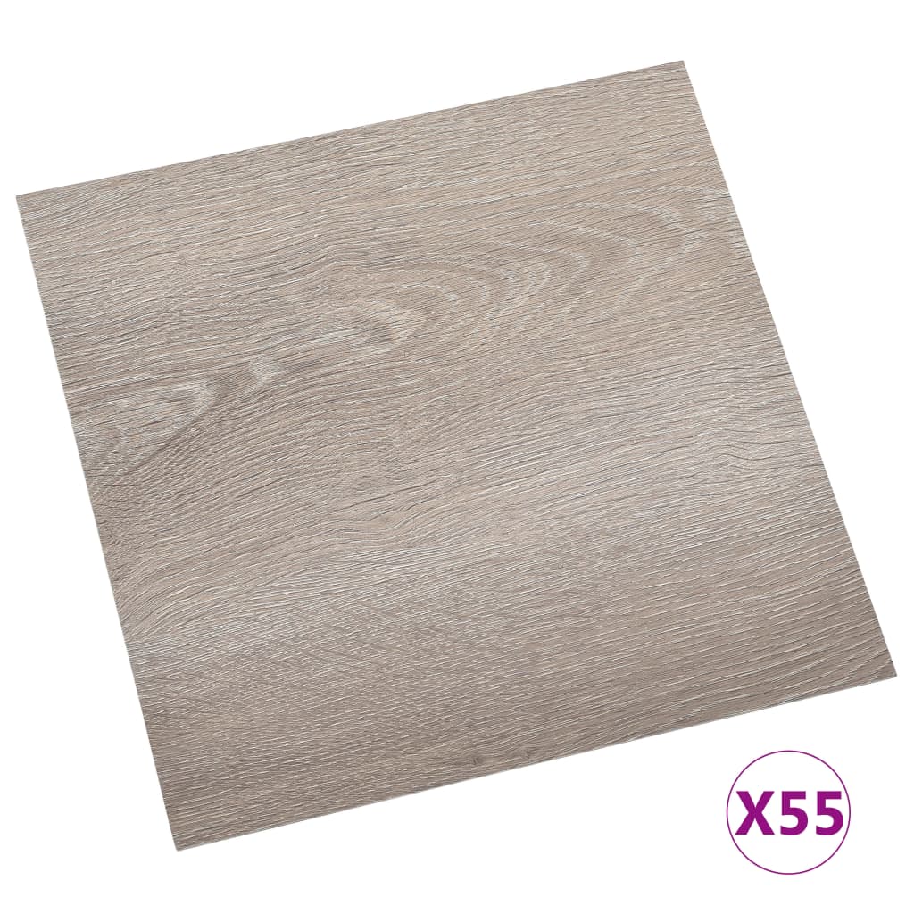 Vidaxl Floorboards Self -adhesive 55 st 5.11 m² PVC Taupe