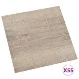 Vidaxl vloerplanken zelfklevend 55 st 5,11 m² pvc taupe