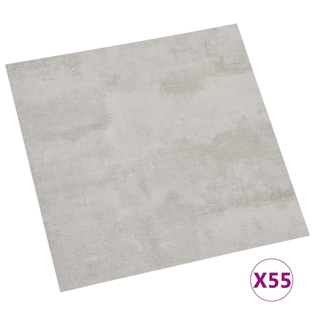 Vidaxl aboard pavimenti autoadesivo 55 st 5,11 m² PVC Grigio chiaro