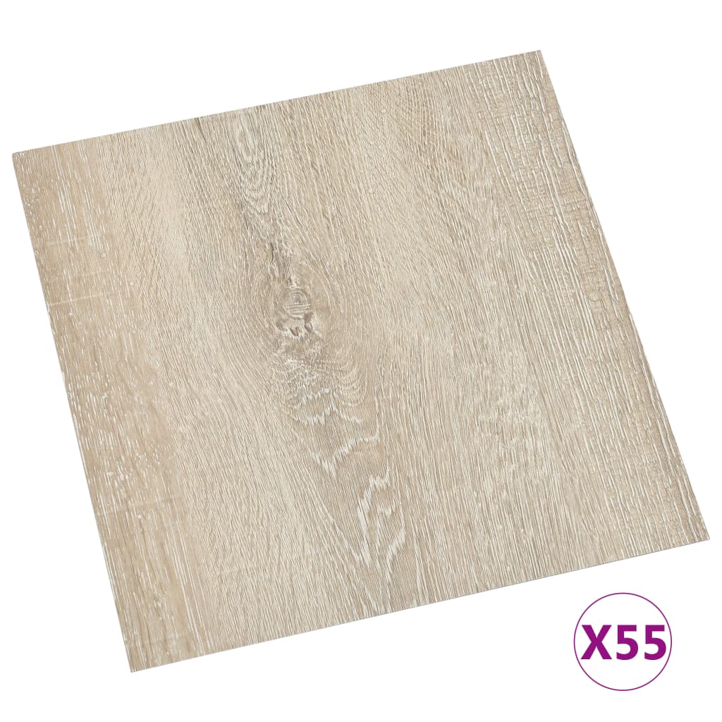 Vidaxl Floorboards Selvlavt 55 ST 5.11 m² PVC Beige