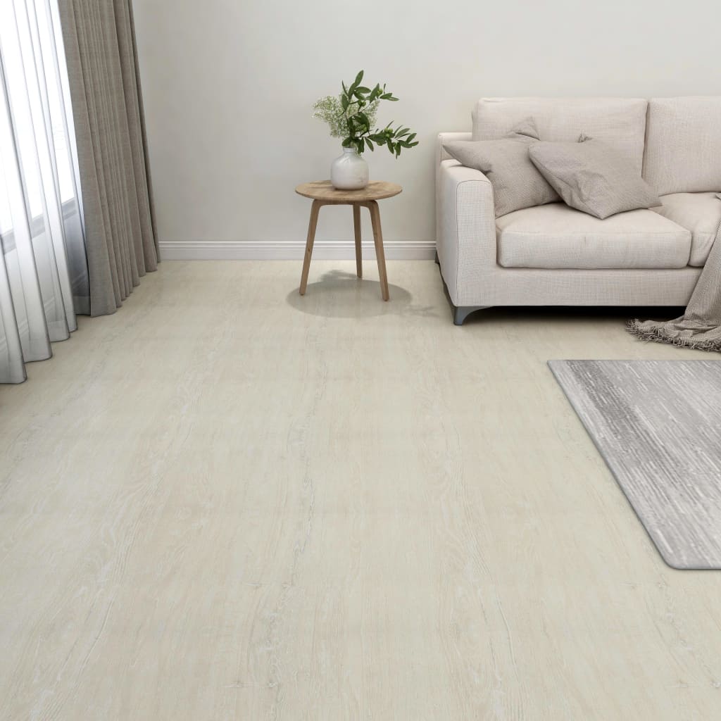 Vidaxl Floorboards Selvlavt 55 ST 5.11 M² PVC Cream