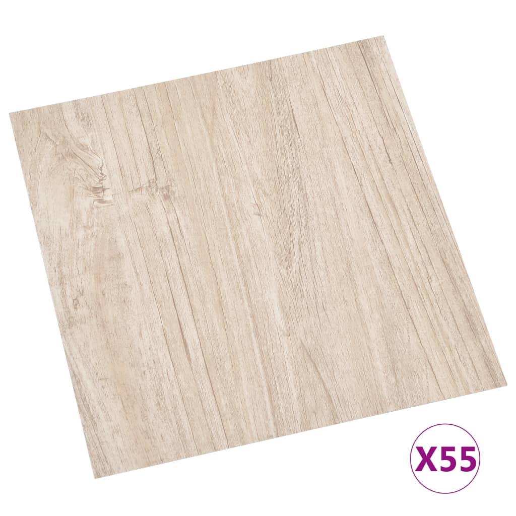 Vidaxl aboard pavimenti autoadesivo 55 st 5,11 m² PVC chiaro marrone