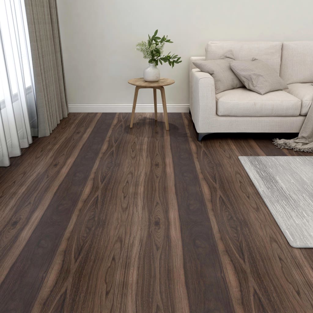 Vidaxl Floorboards Self -adhesive 55 st 5.11 m² PVC Dark Brown