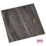 Planches de plancher vidaxl auto-adhésive 55 ST 5.11 m² en PVC gris foncé