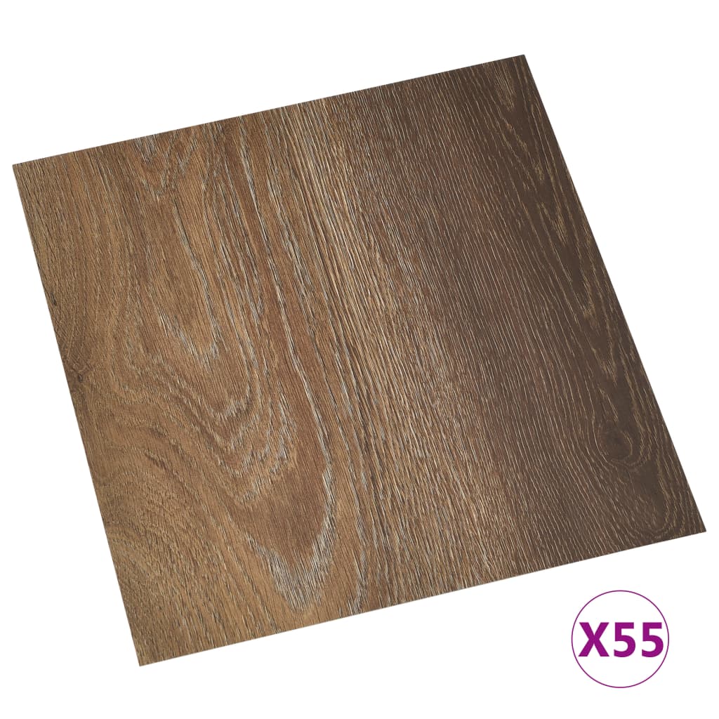 Vidaxl Floorboards Selvlavt 55 ST 5.11 m² PVC Brown