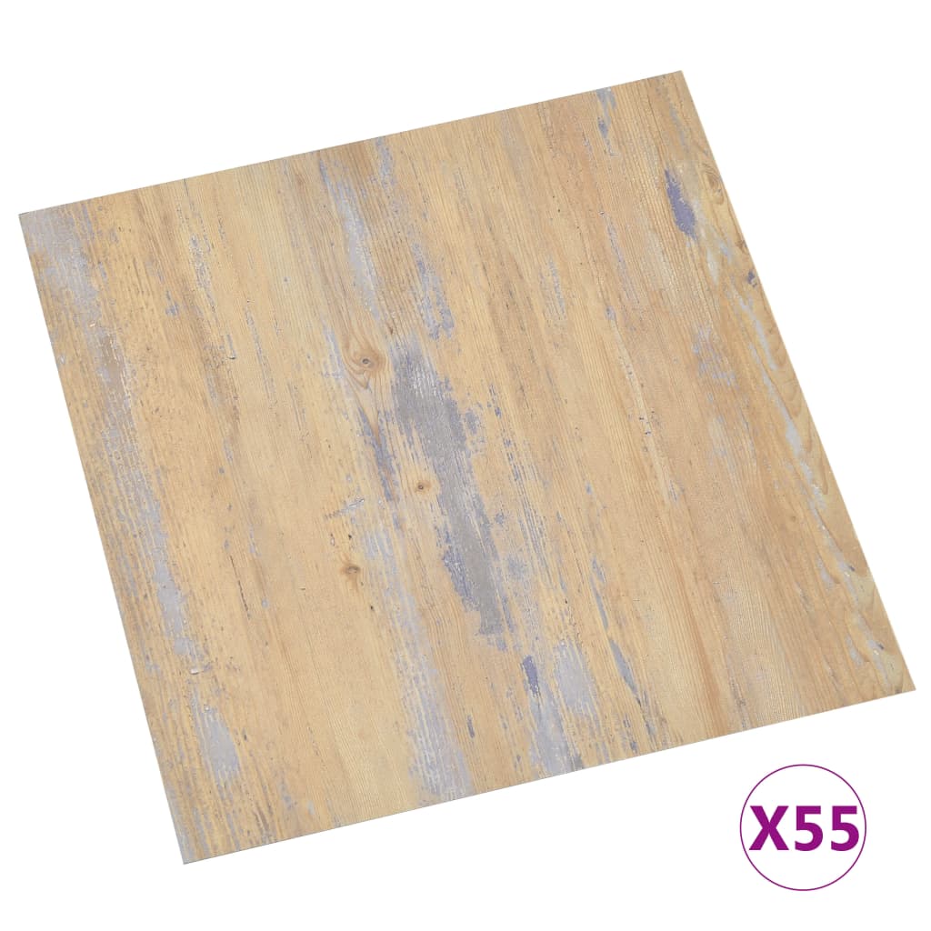 Vidaxl Historeboards selwer -Aadhesive 55 st 5.11 m² ass pvc Brown