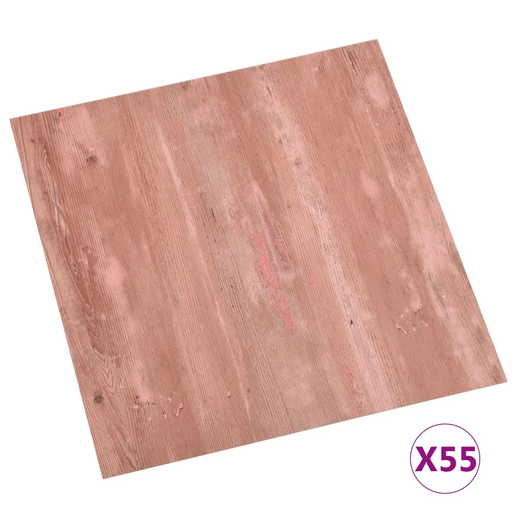 Vidaxl Floorboards Self -Adhesive 55 ST 5,11 m² PVC Red