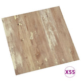 Vidaxl vloerplanken zelfklevend 55 st 5,11 m² pvc bruin