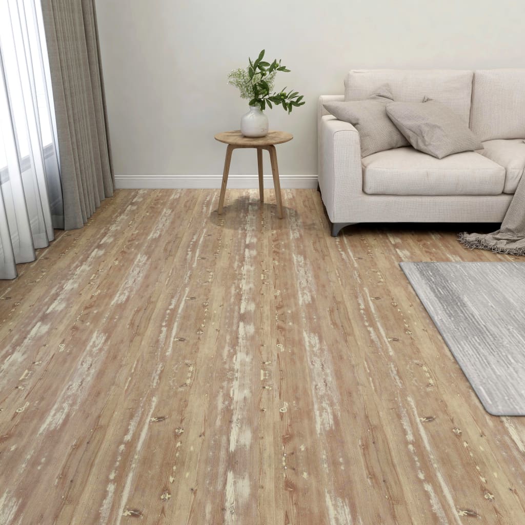 Vidaxl Floorboards auto-adhésif 55 ST 5.11 m² PVC Brown