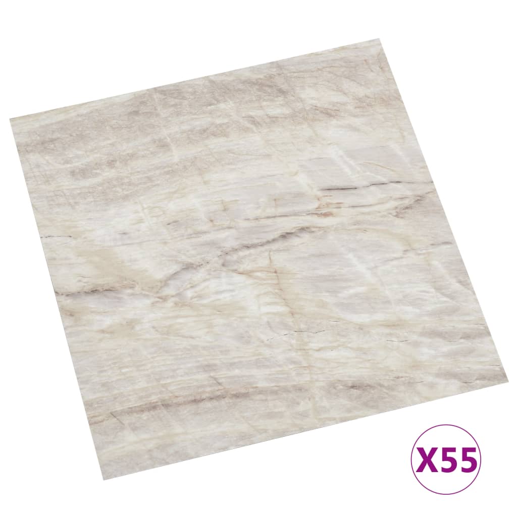 Vidaxl podłogowe płyty samozadowolenia 55 St 5.11 m² PVC Beige