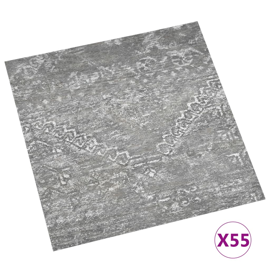 Vidaxl Floorboards Self -Adhesive 55 ST 5,11 m² PVC beongrijs