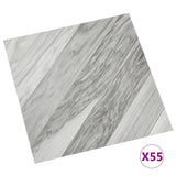 Tablas de piso Vidaxl autoadhesivo 55 st 5.11 m² gris rayado de PVC