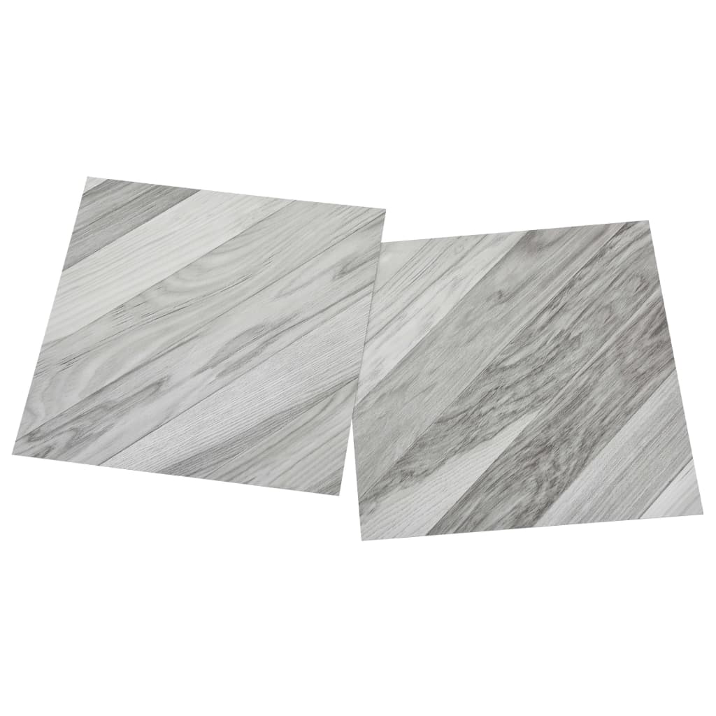 Tablas de piso Vidaxl autoadhesivo 55 st 5.11 m² gris rayado de PVC