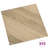 Vidaxl Floorboards Self -adhesive 55 ST 5.11 m² PVC Striped Brown