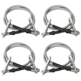 Vidaxl touwen met karabijnhaak 4 st rubber