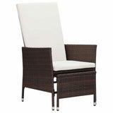 Vidaxl 2-delige loungeset met kussens poly rattan bruin
