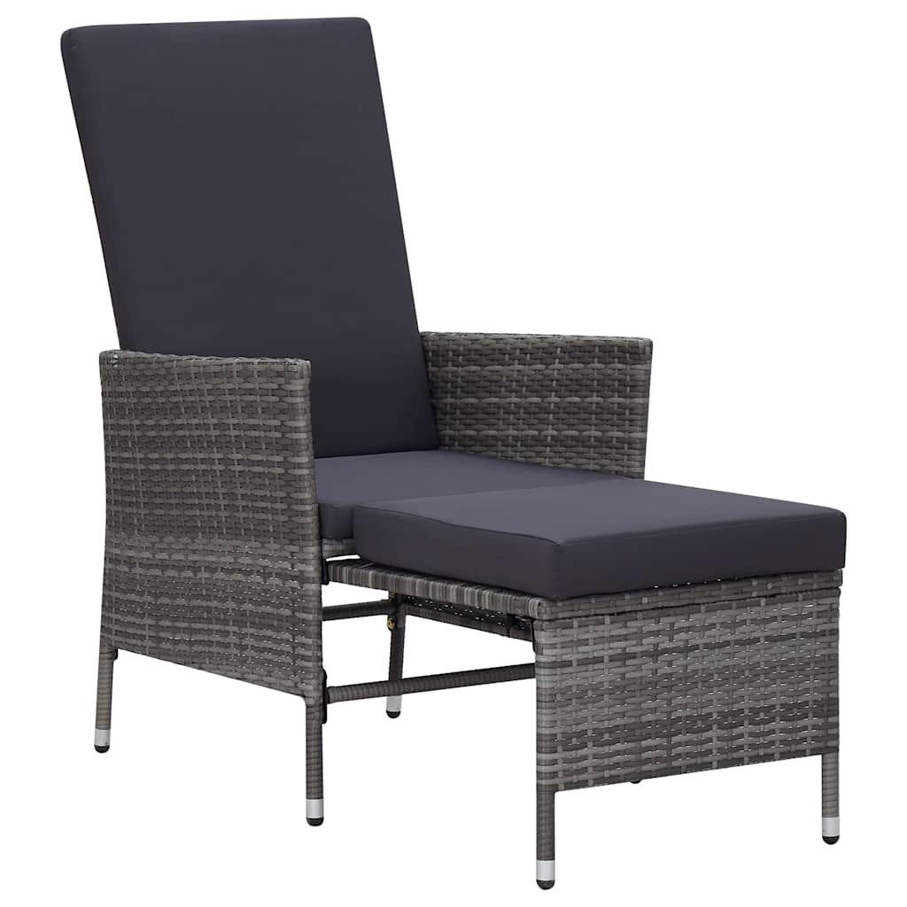Vidaxl 2-delige loungeset met kussens poly rattan grijs
