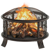 VidaXL fireplace with poker XXL 67.5 cm steel