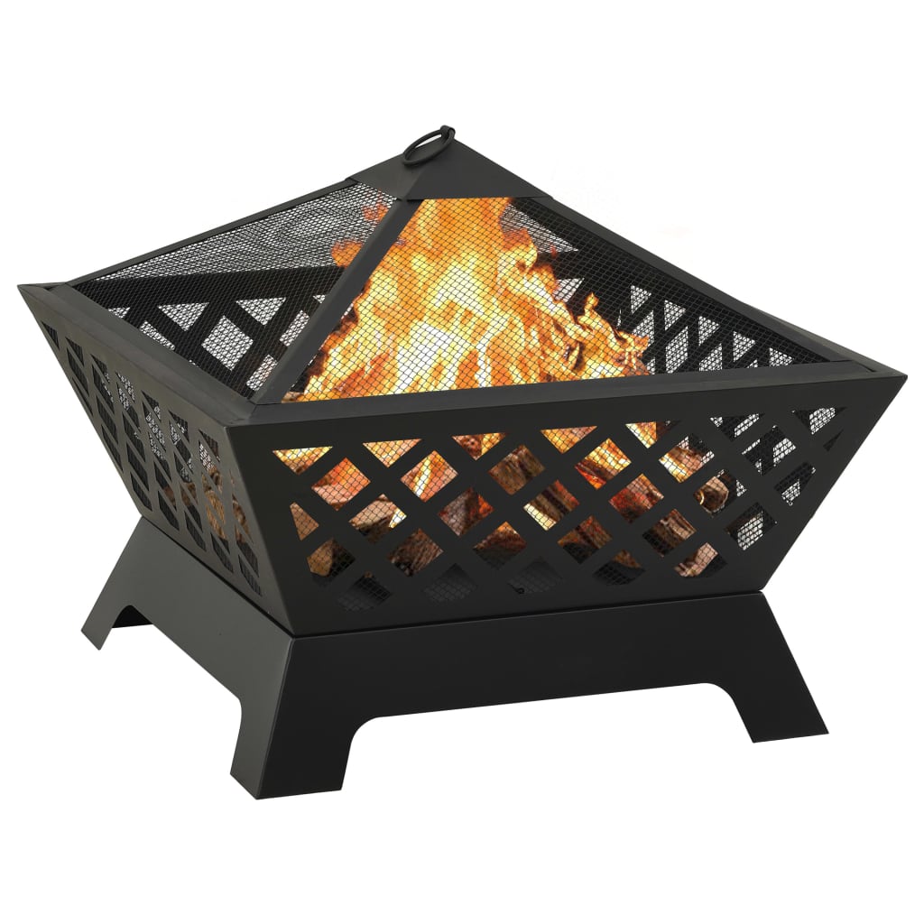 VidaXL Fireplace with poker XXL 64 cm steel