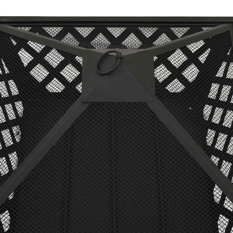 Vidaxl vuurplaats met pook xxl 64 cm staal