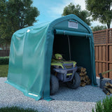 Tienda de garaje Vidaxl 1.6x2.4 M PVC Green